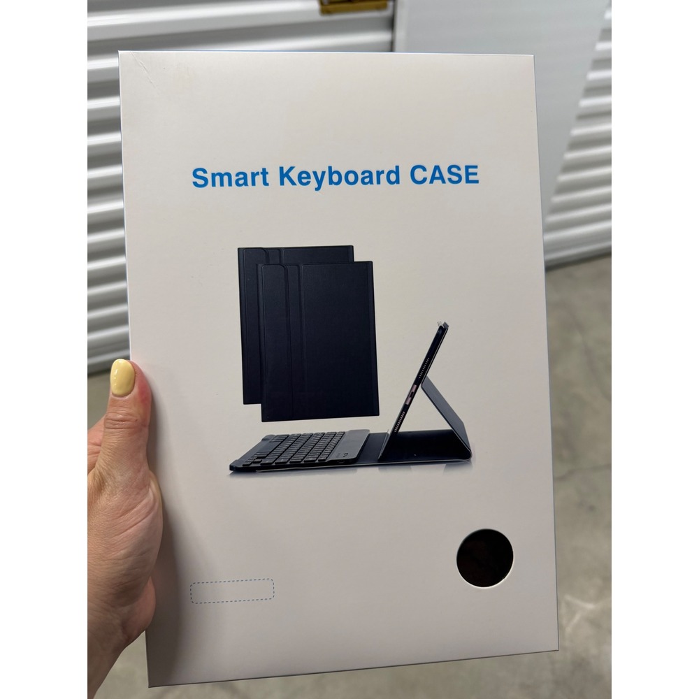 Smart Keyboard Case Wireless Bluetooth Removable Keyboard PU Leather Stand Black